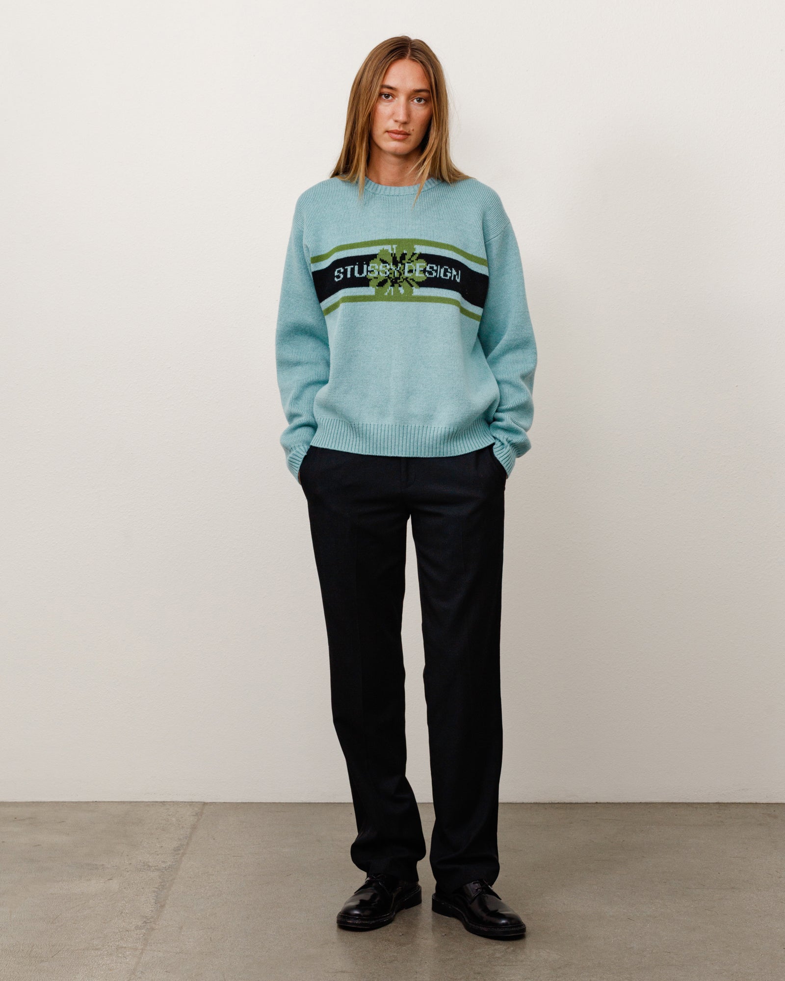 STRIPED HIBISCUS SWEATER