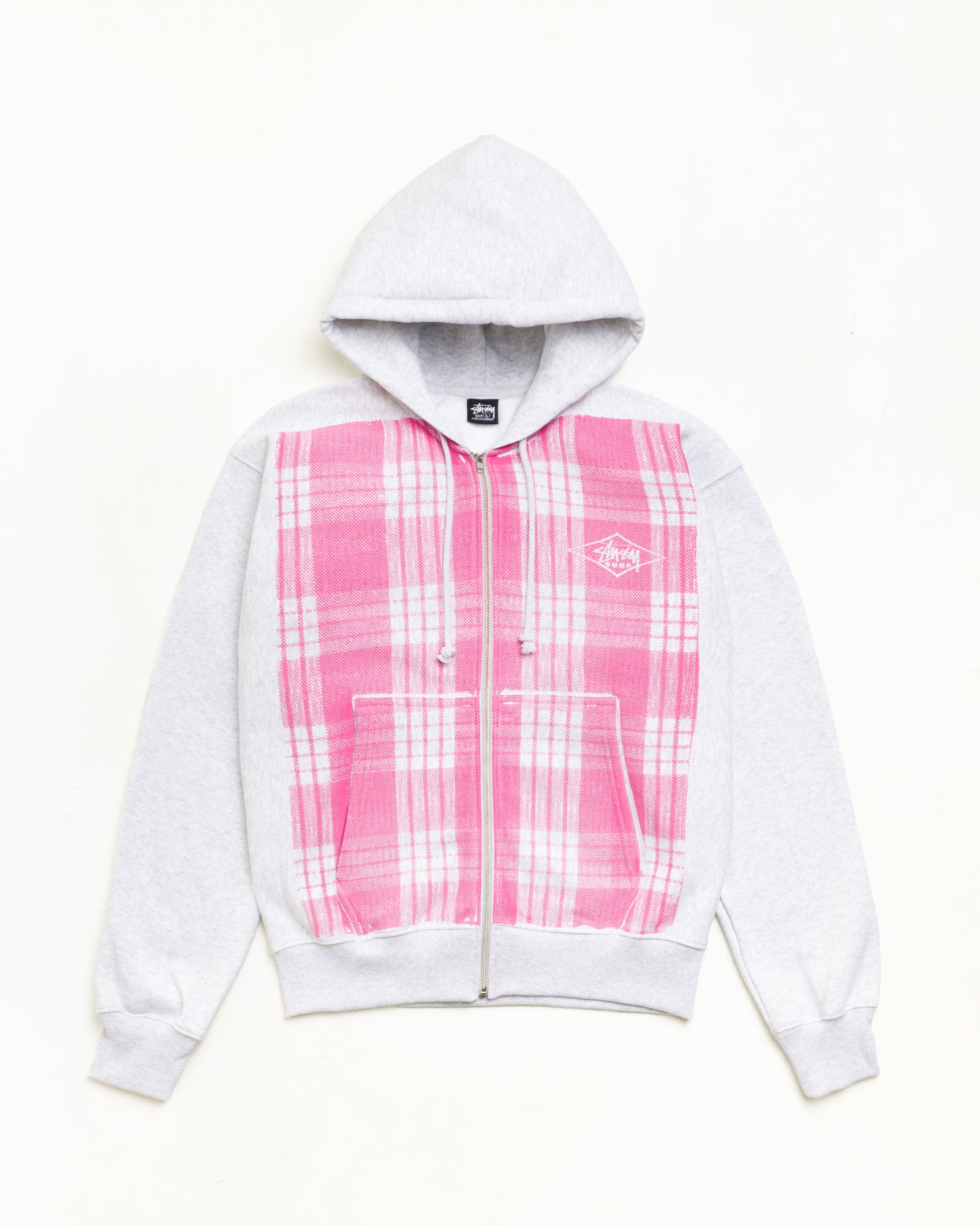 PRINTED PATTERN ZIP HOODIE