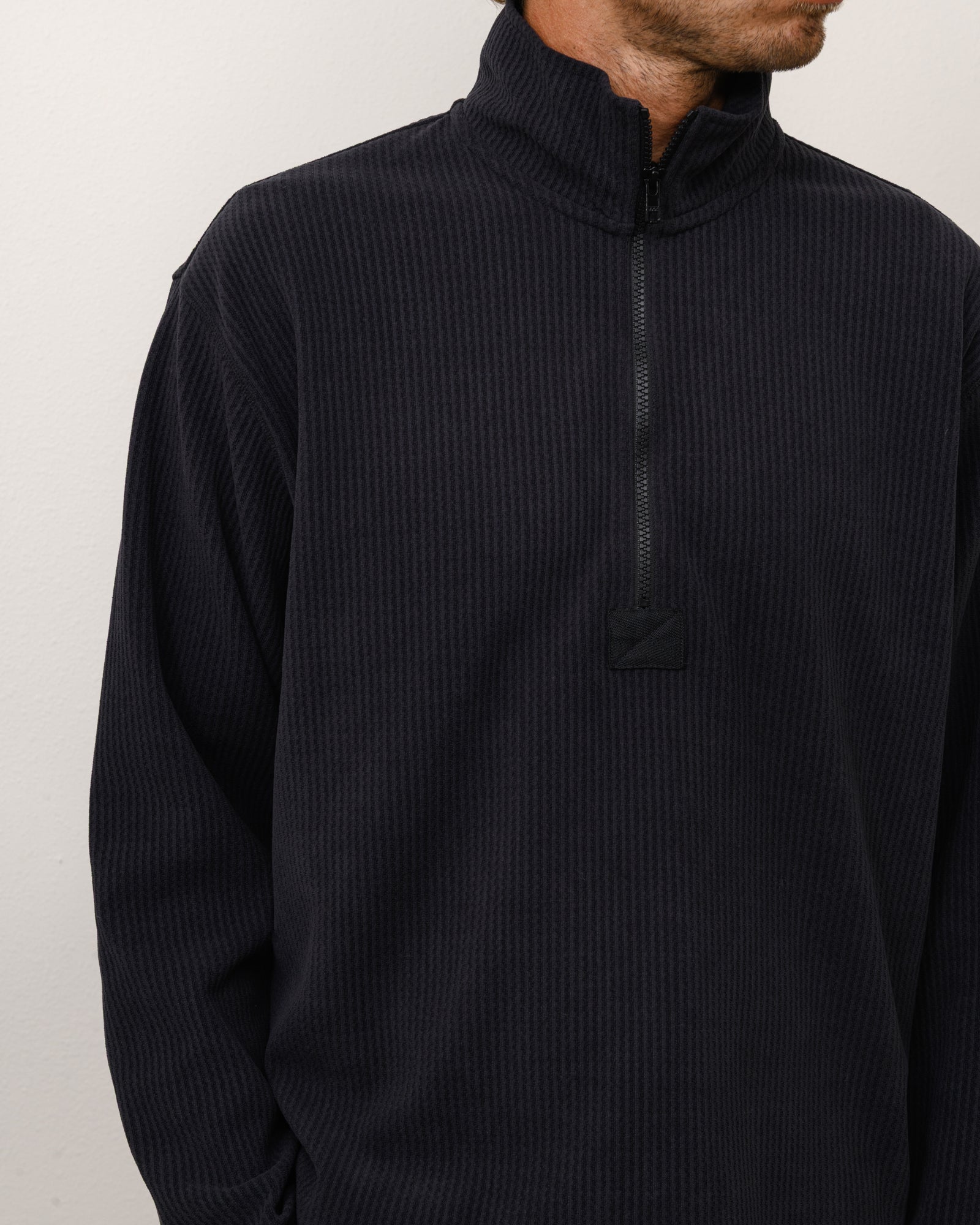 Alternative view of HALF ZIP THERMAL MOCK NECK