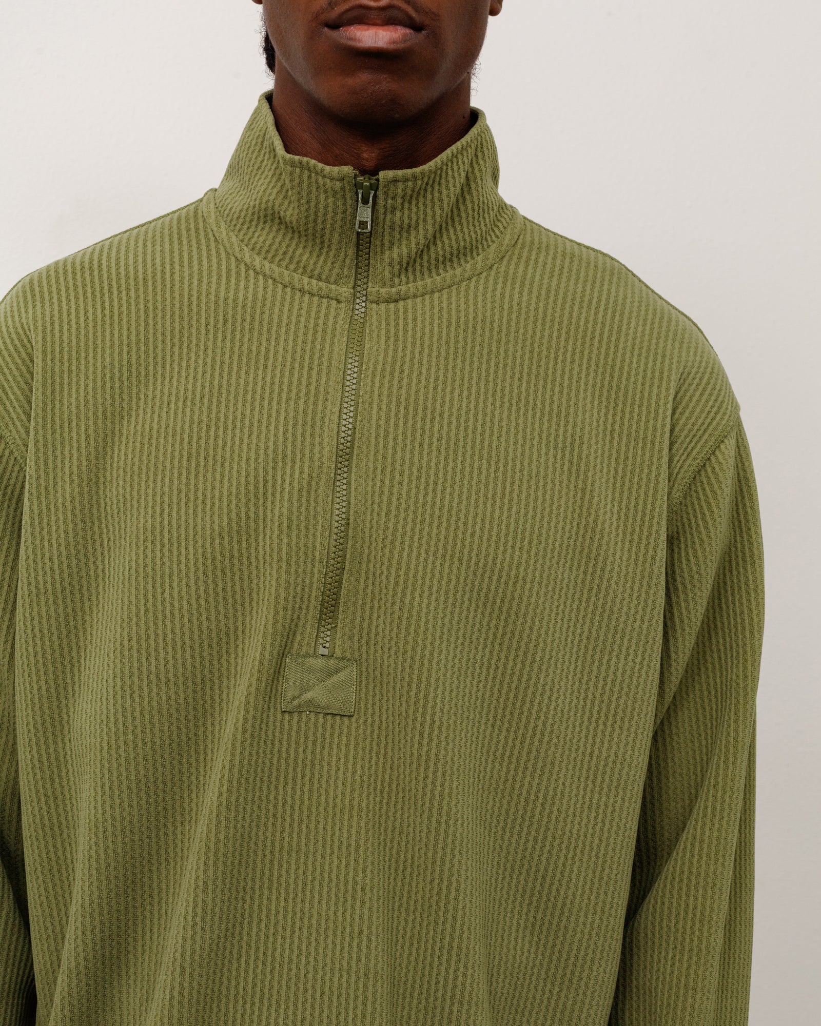 Alternative view of HALF ZIP THERMAL MOCK NECK