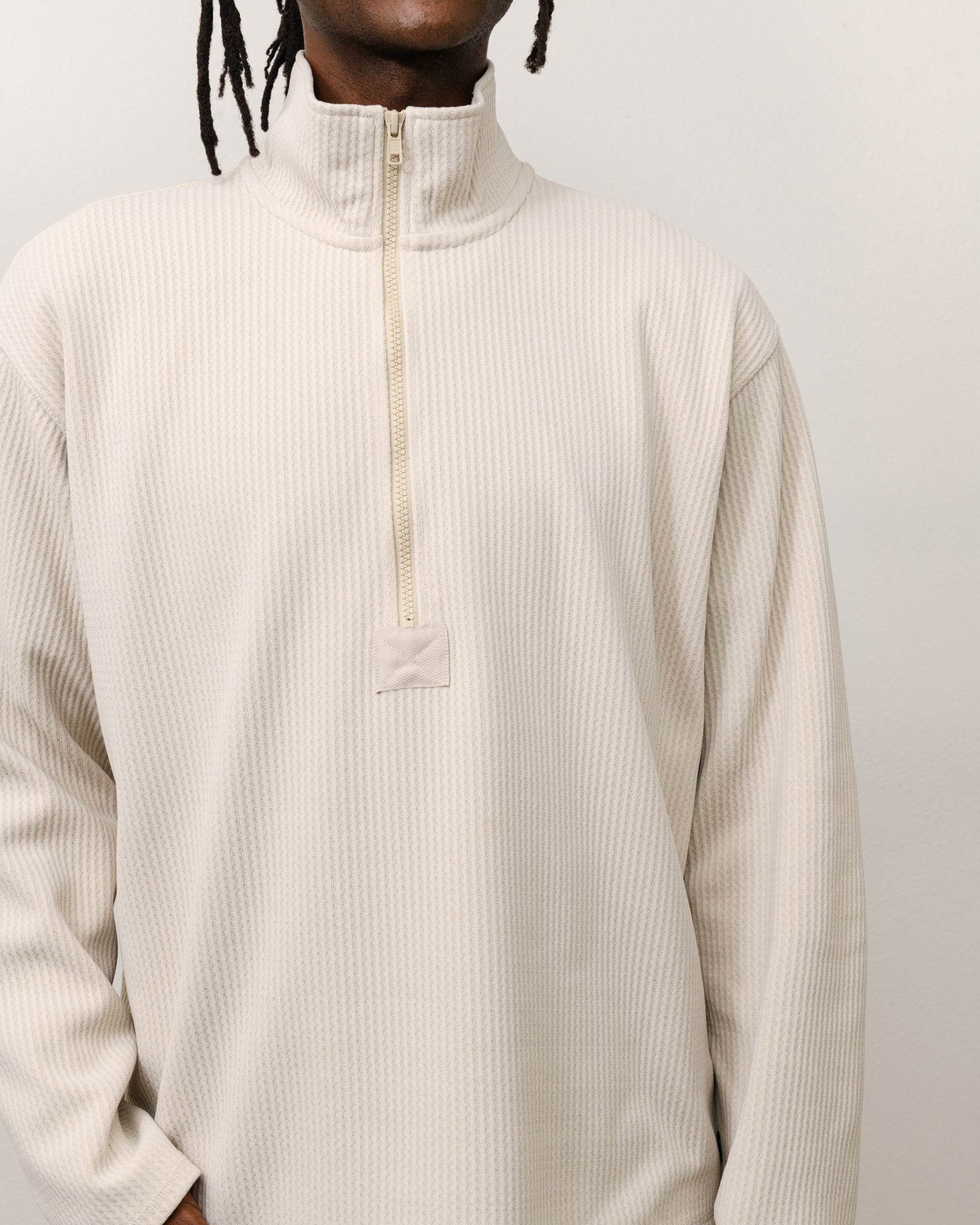 Alternative view of HALF ZIP THERMAL MOCK NECK