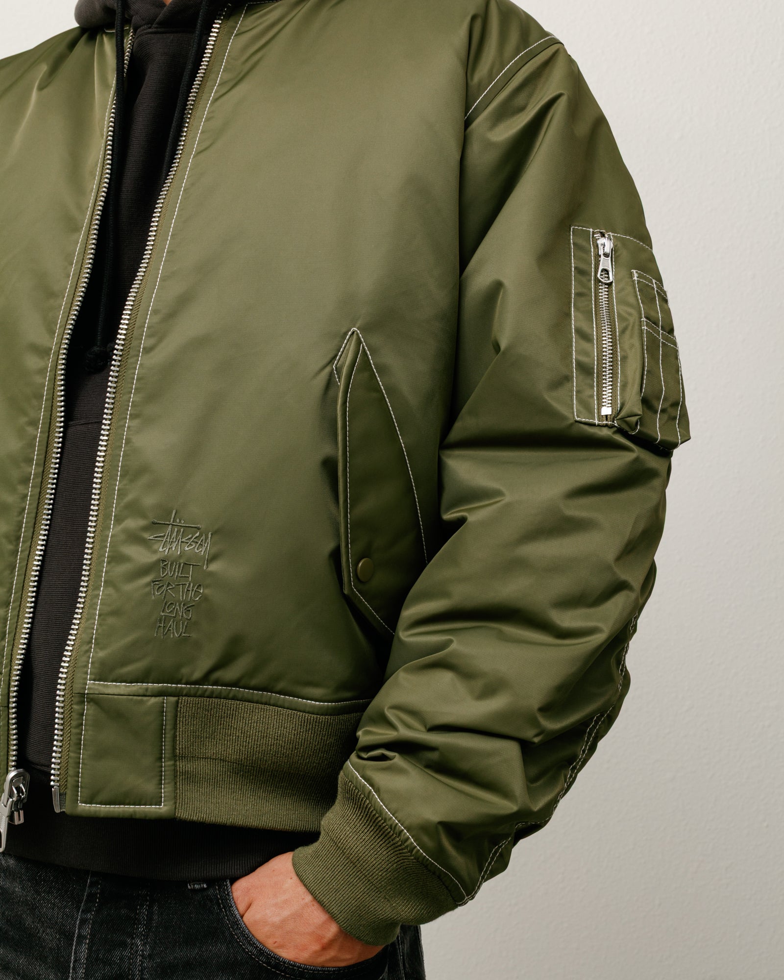 Alternative view of BUILT REVERSIBLE BOMBER JACKET