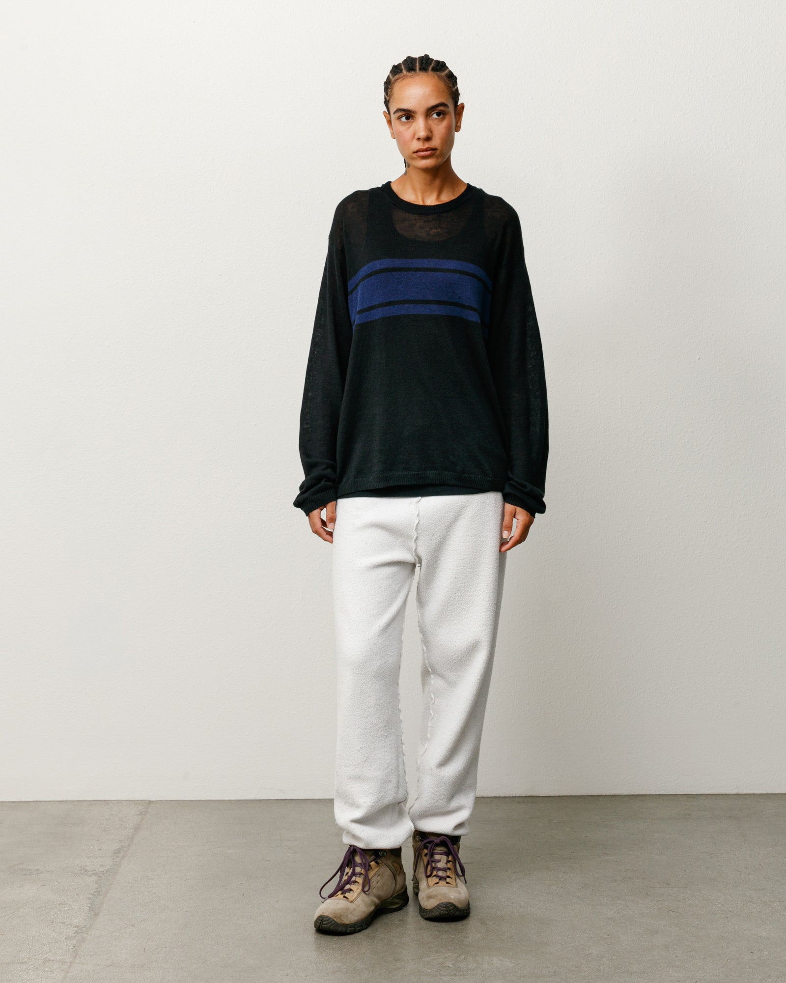 Alternative view of LIGHTWEIGHT STRIPED SWEATER