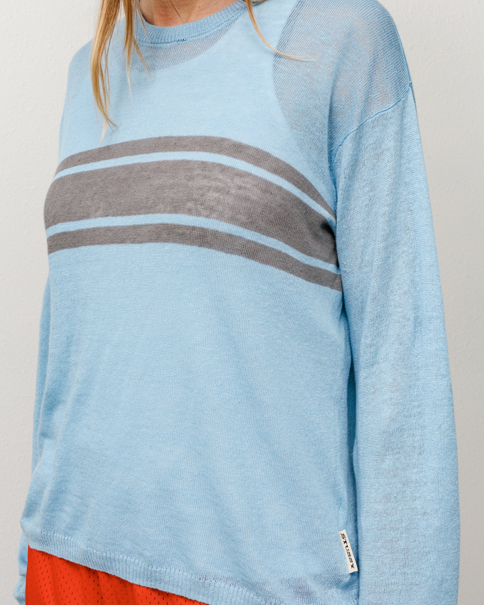 Alternative view of LIGHTWEIGHT STRIPED SWEATER