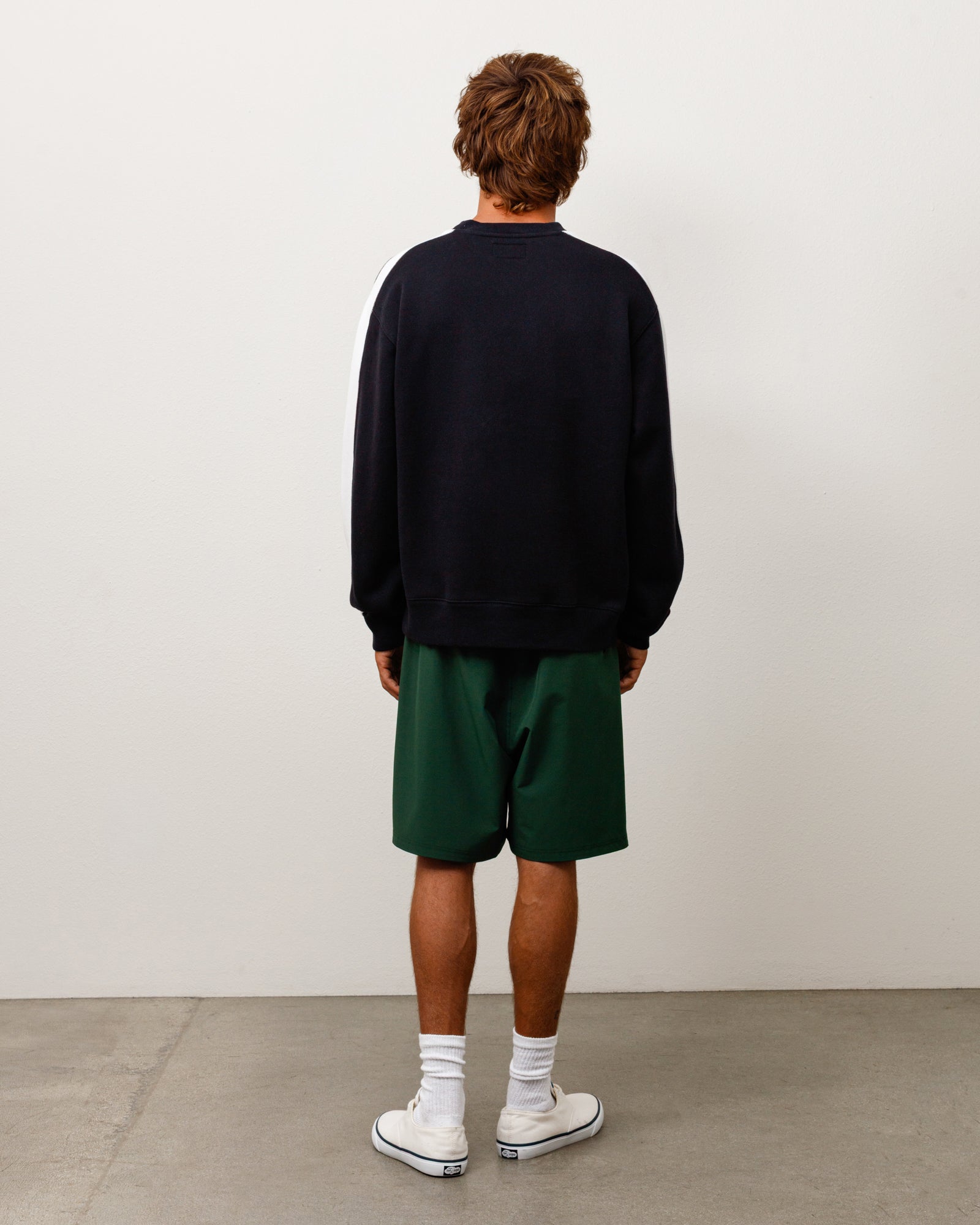 Alternative view of PANELED STRIPE CREW