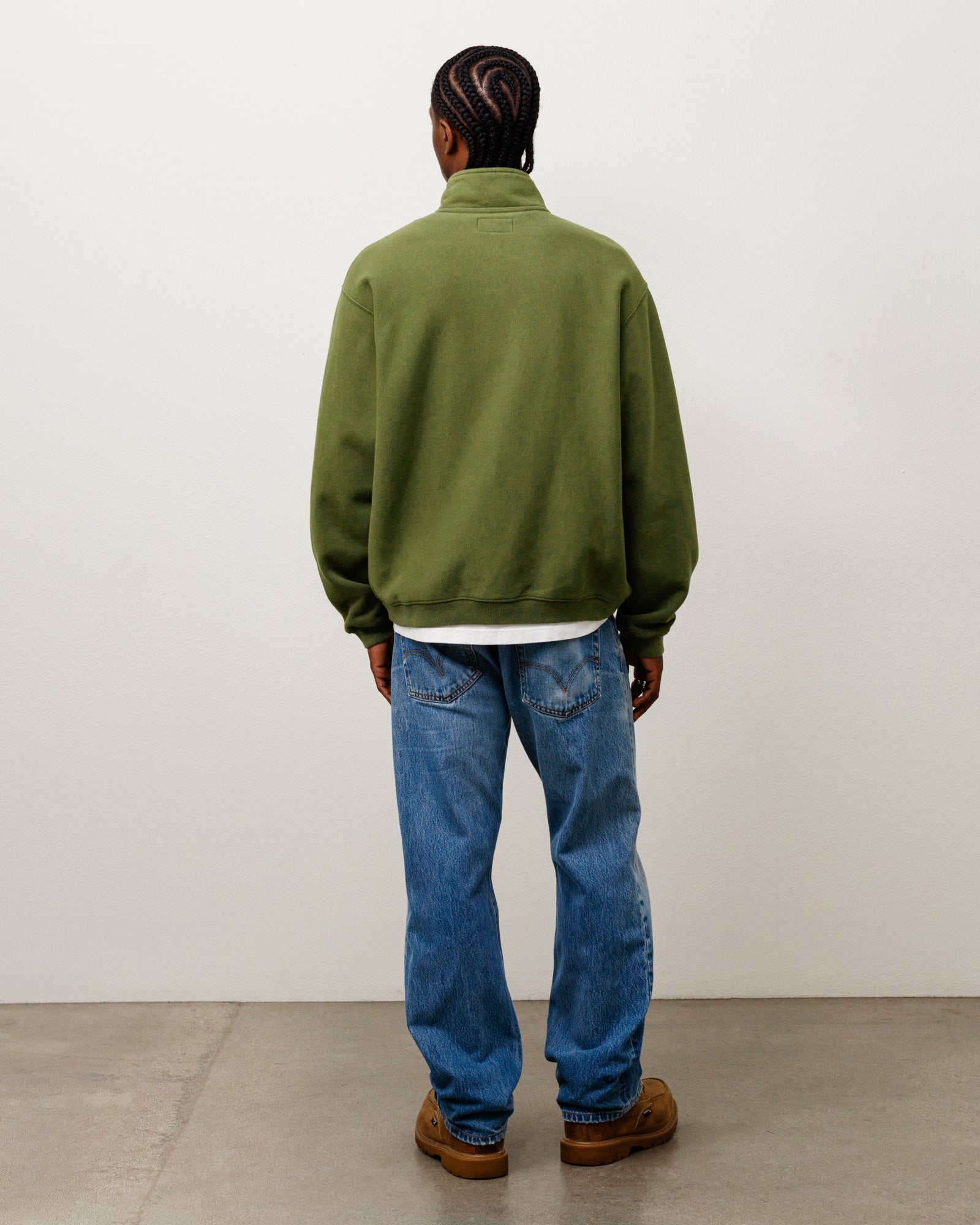 Alternative view of ZIP FLEECE MOCK NECK
