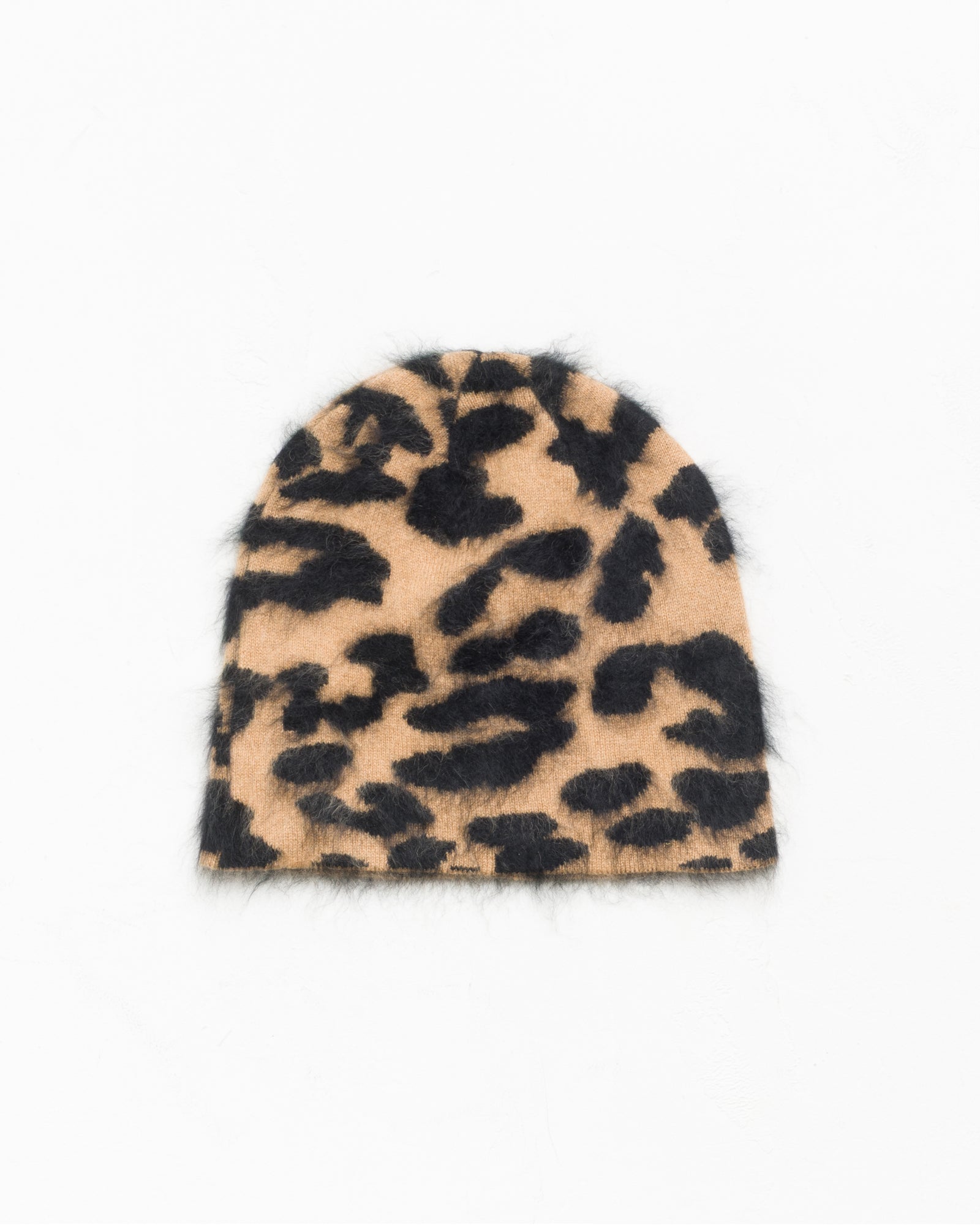 Alternative view of CASHMERE LEOPARD SKULLCAP