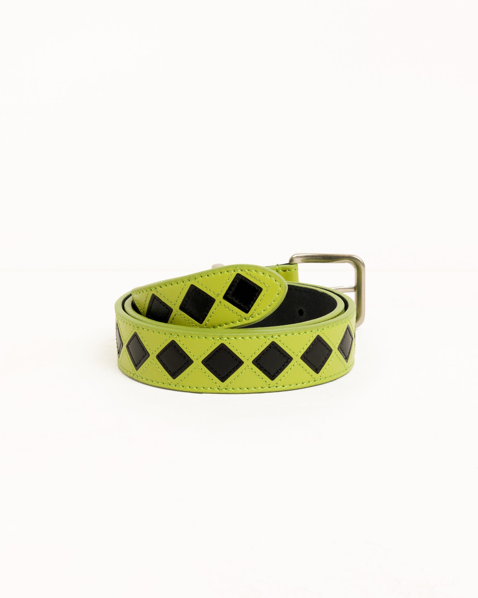 Alternative view of ARGYLE LEATHER BELT